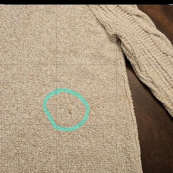 Longline Oatmeal Mock Neck Cable Knit Sweater - Picture 14 of 14